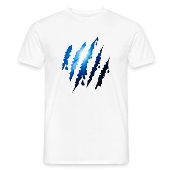 Ozian Scratch Trail Underwater Scratches - Men's T-Shirt - white - Front - AI Model Male 178 dark (178cm)