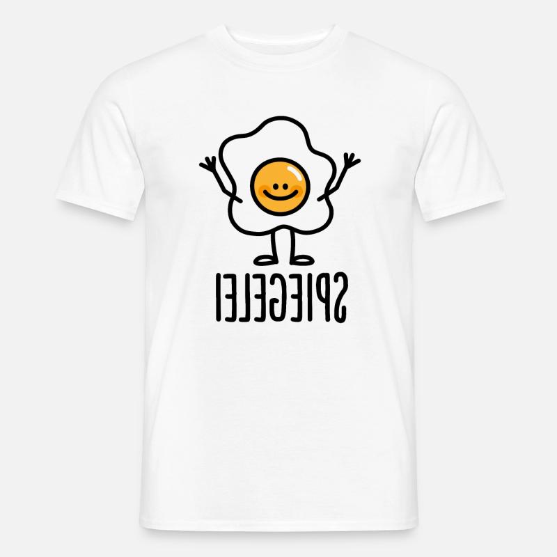 Spiegelei Spiegelbild Keto Ketogen Keton Ei Diät - Männer T-Shirt - Weiß