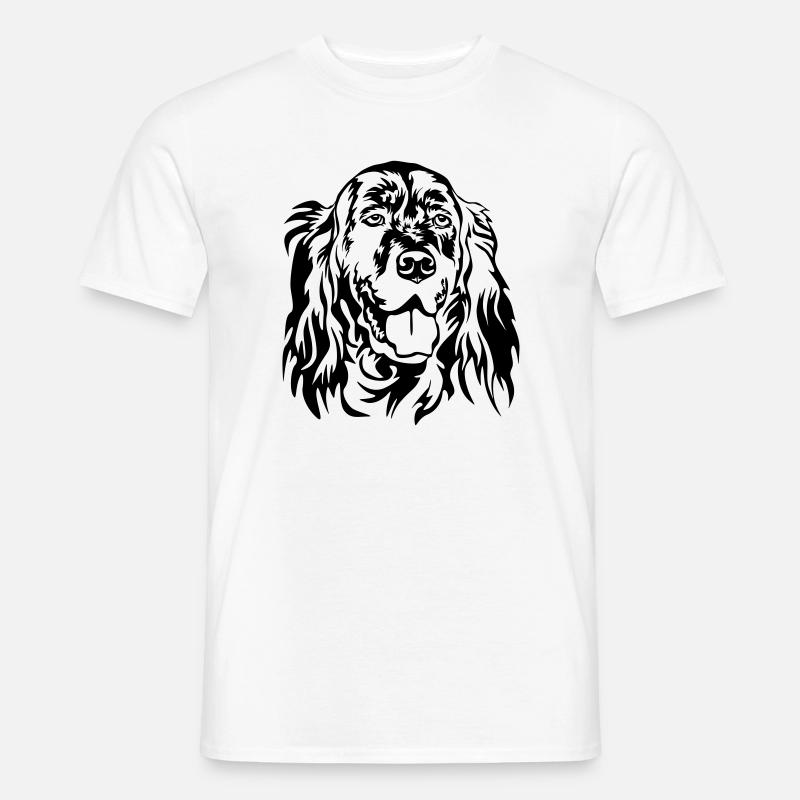 Englischer Setter Kopf - Männer T-Shirt - Weiß