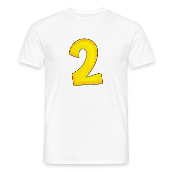 2 jaune - T-shirt homme - blanc - Devant - AI Model Male 178 dark (178cm)