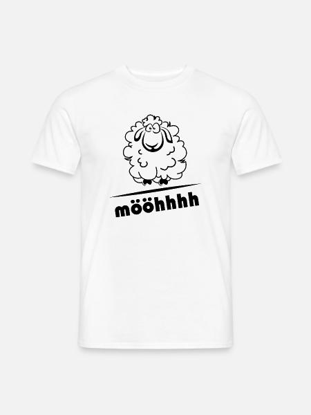 Schaf Schafe comic cartoon Tiere Logo icon Symbol - Männer T-Shirt - Weiß