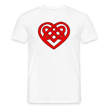 Cœur celtique - T-shirt homme - blanc - Devant - AI Model Male 178 dark (178cm)