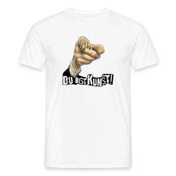 Jeder Mensch ist Kunst | DU BIST KUNST - Männer T-Shirt - Weiß - Vorne - AI Model Male 178 dark (178cm)