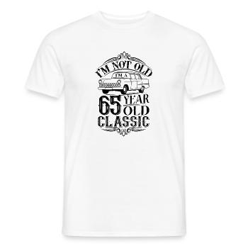 65th Birthday Classic Oldtimer - Men's T-Shirt - white - Front - AI Model Male 178 dark (178cm)