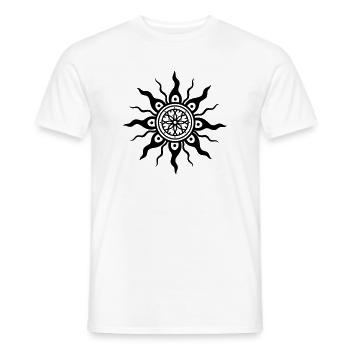 Sonne Sonnenrad Mittsommer - Männer T-Shirt - Weiß - Vorne - AI Model Male 178 dark (178cm)