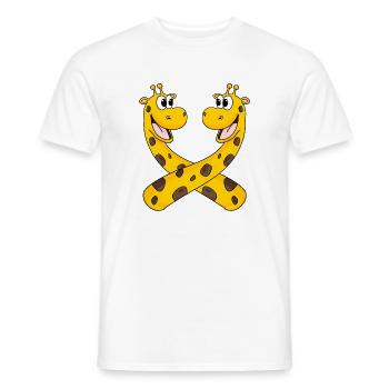 Giraffes Giraffe - Men's T-Shirt - white - Front - AI Model Male 178 dark (178cm)