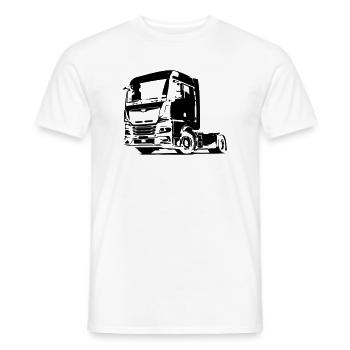 Camion allemand - T-shirt homme - blanc - Devant - AI Model Male 178 dark (178cm)