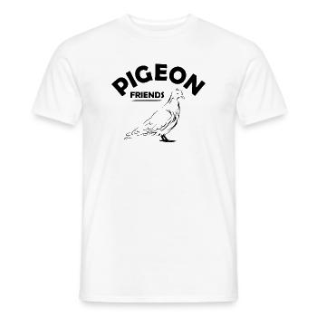 pigeon Freunde Taube Tiere illustration Logo icon - Männer T-Shirt - Weiß - Vorne - AI Model Male 178 dark (178cm)