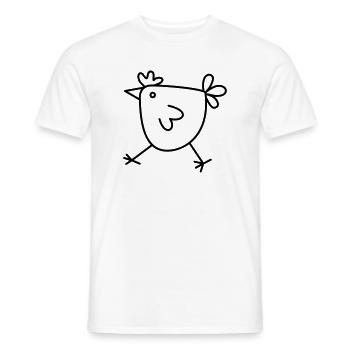 Huhn Henne Geschenk für Hühnerfreunde - Männer T-Shirt - Weiß - Vorne - AI Model Male 178 dark (178cm)