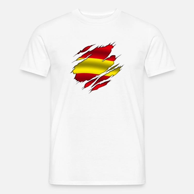 Spanien - Spanien - Spanien - Zerrissenes Design - Männer T-Shirt - Weiß