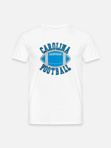 Carolina Football Emblem Blau - Männer T-Shirt - Weiß