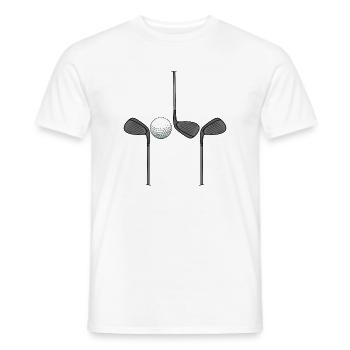 Golfschläger Golfspieler - Männer T-Shirt - Weiß - Vorne - AI Model Male 178 dark (178cm)