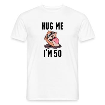 50 Geburtstag - 50 Jahre - Umarmung - Männer T-Shirt - Weiß - Vorne - AI Model Male 178 dark (178cm)