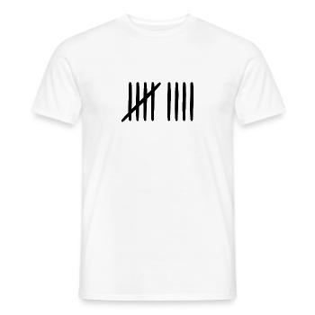 9th birthday tally sheet 9 years old - Men's T-Shirt - white - Front - AI Model Male 178 dark (178cm)