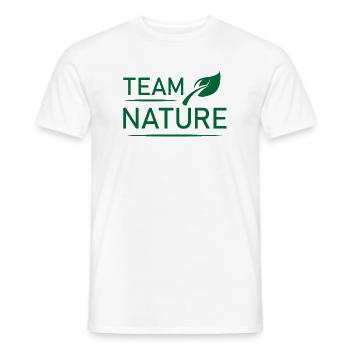 team nature Natur Wald Wälder Symbol Logo icon - Männer T-Shirt - Weiß - Vorne - AI Model Male 178 dark (178cm)
