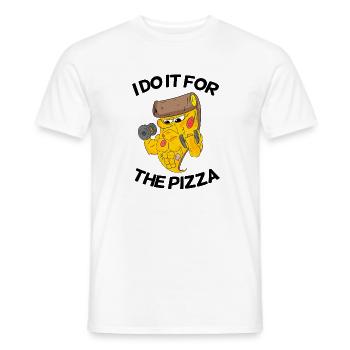 Pizza Fitness fun - Men's T-Shirt - white - Front - AI Model Male 178 dark (178cm)