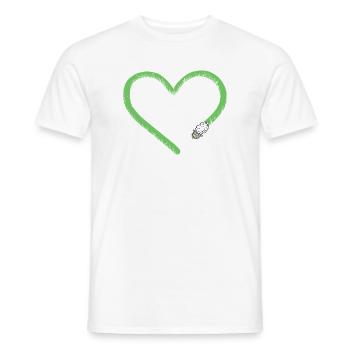 Heart Sheep I Sheep Comic - Men's T-Shirt - white - Front - AI Model Male 178 dark (178cm)