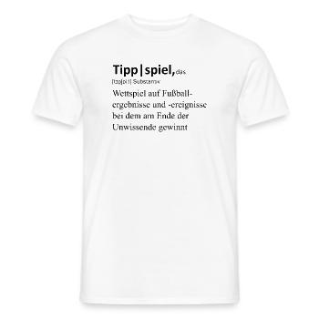 Tippspiel, das - Männer T-Shirt - Weiß - Vorne - AI Model Male 178 dark (178cm)