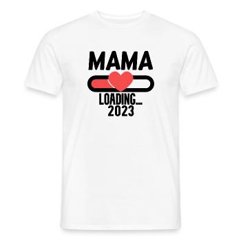 Maman 2023 - Mère en devenir 2023 loading - T-shirt homme - blanc - Devant - AI Model Male 178 dark (178cm)