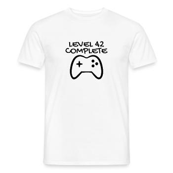 42e anniversaire - Gamer 42 - 42 ans cadeau - T-shirt homme - blanc - Devant - AI Model Male 178 dark (178cm)