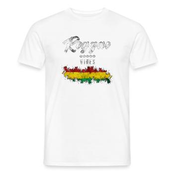 Reggae Vibes Schwarzer Wasserfalldruck - Männer T-Shirt - Weiß - Vorne - AI Model Male 178 dark (178cm)