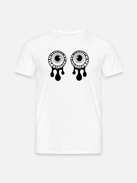 Eyes, pupils with eye fluid tears - Men's T-Shirt - white