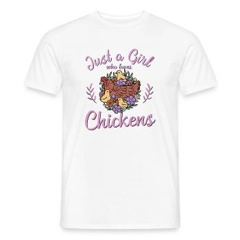 Chicken Chickens - Men's T-Shirt - white - Front - AI Model Male 178 dark (178cm)