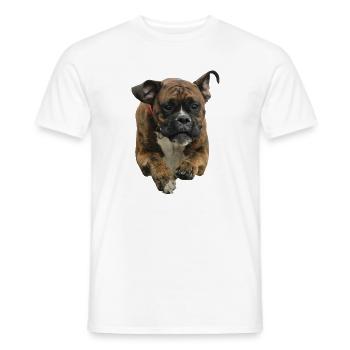 Hunderasse Boxerhund Dogge Bulldog Hundekopf BOXER - Männer T-Shirt - Weiß - Vorne - AI Model Male 178 dark (178cm)