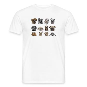 Dogs - Men's T-Shirt - white - Front - AI Model Male 178 dark (178cm)