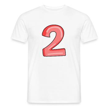 2 - Men's T-Shirt - white - Front - AI Model Male 178 dark (178cm)