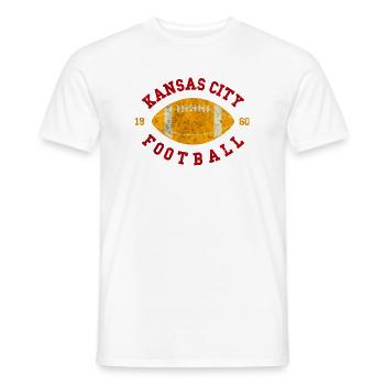 Kansas City Football Vintage - T-shirt homme - blanc - Devant - AI Model Male 178 dark (178cm)
