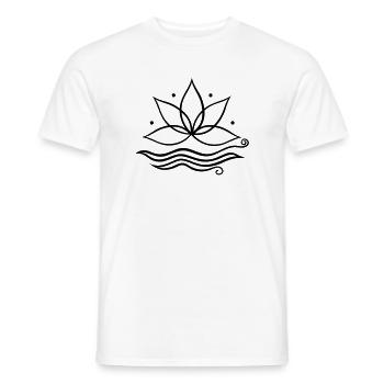 Lotus Lotus Flower Yoga - Men's T-Shirt - white - Front - AI Model Male 178 dark (178cm)