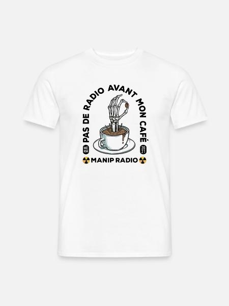 Pas de radio avant mon café Manip radio Radiologie - T-shirt homme - blanc