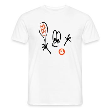 Tennis, Tennisball, Comic - Männer T-Shirt - Weiß - Vorne - AI Model Male 178 dark (178cm)