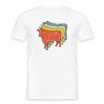 Cow Cows - Men's T-Shirt - white - Front - AI Model Male 178 dark (178cm)