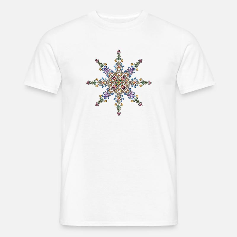 Mandala | Bunt | Leben | Geschenkidee - Männer T-Shirt - Weiß