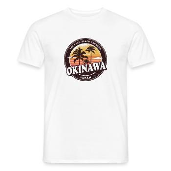 Okinawa Japan Vintage Beach Design - Männer T-Shirt - Weiß - Vorne - AI Model Male 178 dark (178cm)