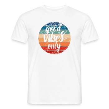 Good V Only - Men's T-Shirt - white - Front - AI Model Male 178 dark (178cm)
