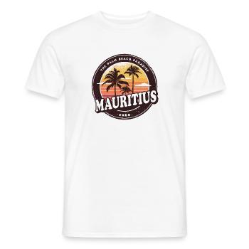 Mauritius Vintage Beach Design / Gift Idea - Men's T-Shirt - white - Front - AI Model Male 178 dark (178cm)