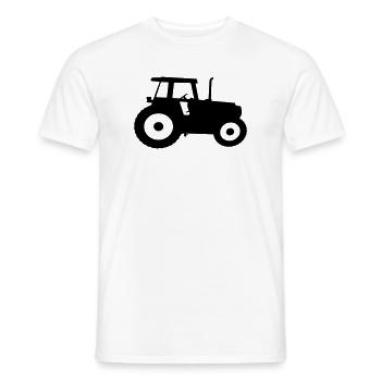Traktor silhouette schattenriss landwirt maschine - Männer T-Shirt - Weiß - Vorne - AI Model Male 178 dark (178cm)