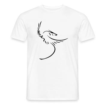 drache figur mythos dragonfly dachensymbol phoenix - Männer T-Shirt - Weiß - Vorne - AI Model Male 178 dark (178cm)