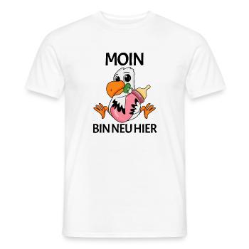 Geburt Baby Hamburg Moin bin neu hier - Männer T-Shirt - Weiß - Vorne - AI Model Male 178 dark (178cm)