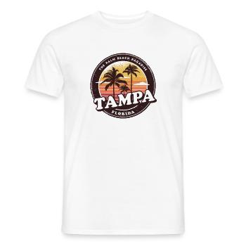 Tampa Florida Vintage Beach Design - Men's T-Shirt - white - Front - AI Model Male 178 dark (178cm)
