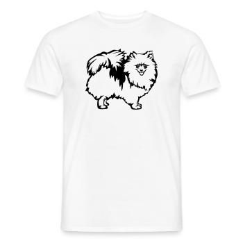 Dwarf spitz - Men's T-Shirt - white - Front - AI Model Male 178 dark (178cm)