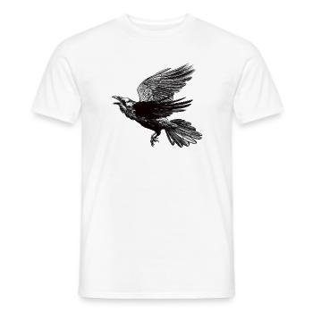 Corbeau en vol - T-shirt homme - blanc - Devant - AI Model Male 178 dark (178cm)