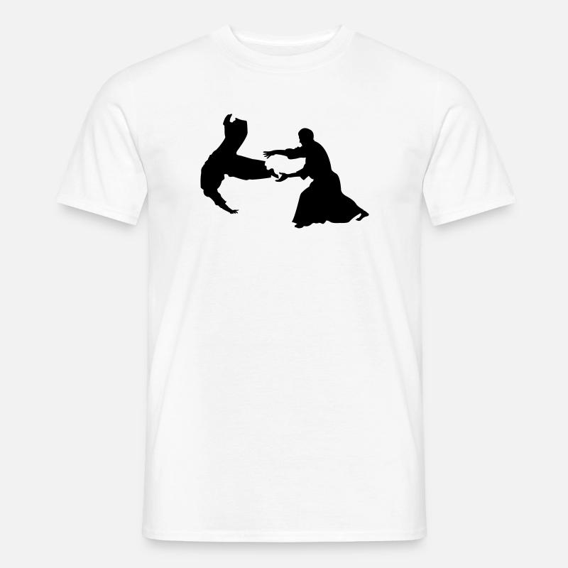 Aikido-Wurf - Männer T-Shirt - Weiß