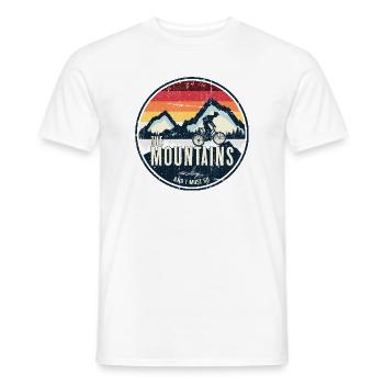 Les montagnes appellent à la course - T-shirt homme - blanc - Devant - AI Model Male 178 dark (178cm)