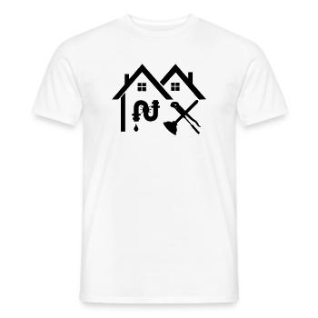 Plumber company home leakage hiding - Men's T-Shirt - white - Front - AI Model Male 178 dark (178cm)