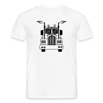 Camion camion avec incendie - T-shirt homme - blanc - Devant - AI Model Male 178 dark (178cm)