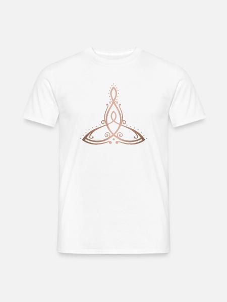 Simbolo della maternità celtica Madre con bambino - T-shirt uomo - bianco